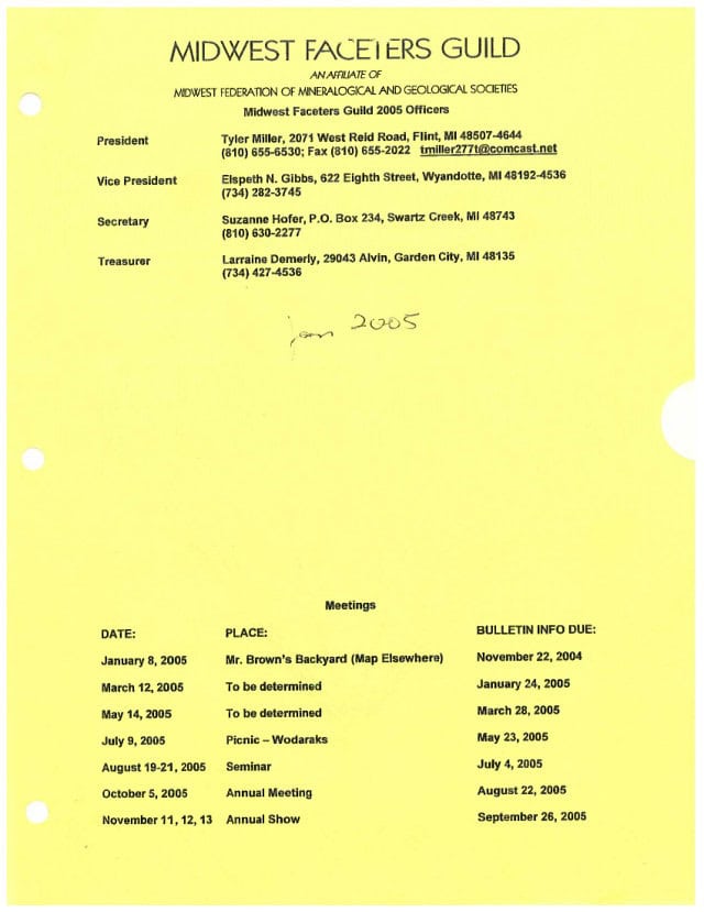 January 2005 (B) cover