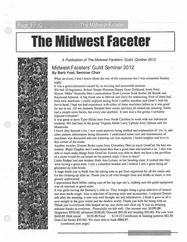 October 2012 cover